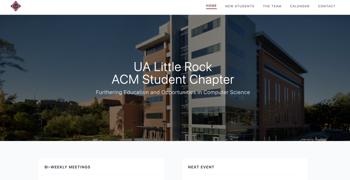 Association for Computing Machinery (UA Little Rock) Website